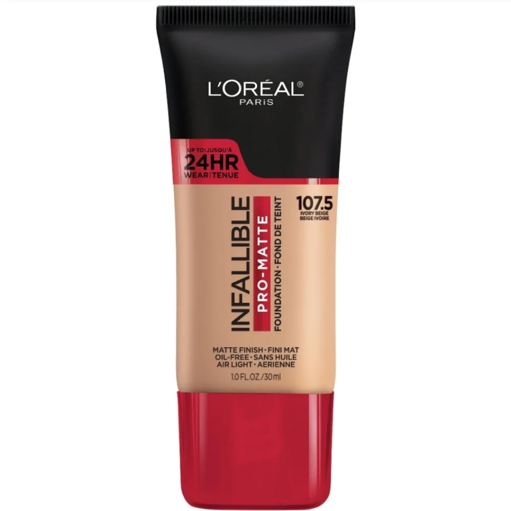 5 x L'Oreal Infallible Pro-Matte Foundation, 107.5 Ivory Beige